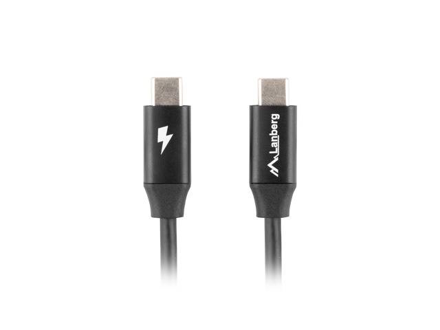 Lanberg CA-CMCM-40CU-0018-BK, 1,8 m, USB C, USB C, USB 2.0, 480 Mbit/s, Schwarz