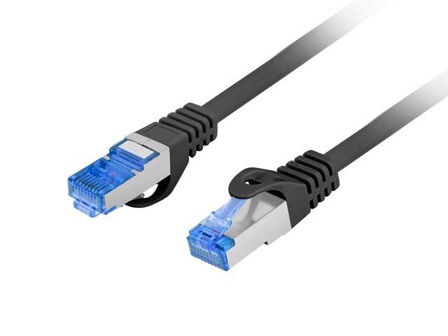 LANBERG Patchkabel CAT.6A S/FTP LSZH CCA 1,0m Fluke Zert. sw Multimedia-Technik Cat6 Kabel Netzwerk