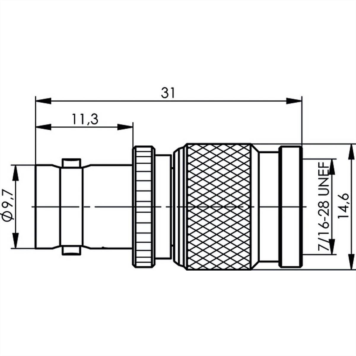 Telegärtner J01019B0000 Adapter BNC-Buchse / TNC-Stecker