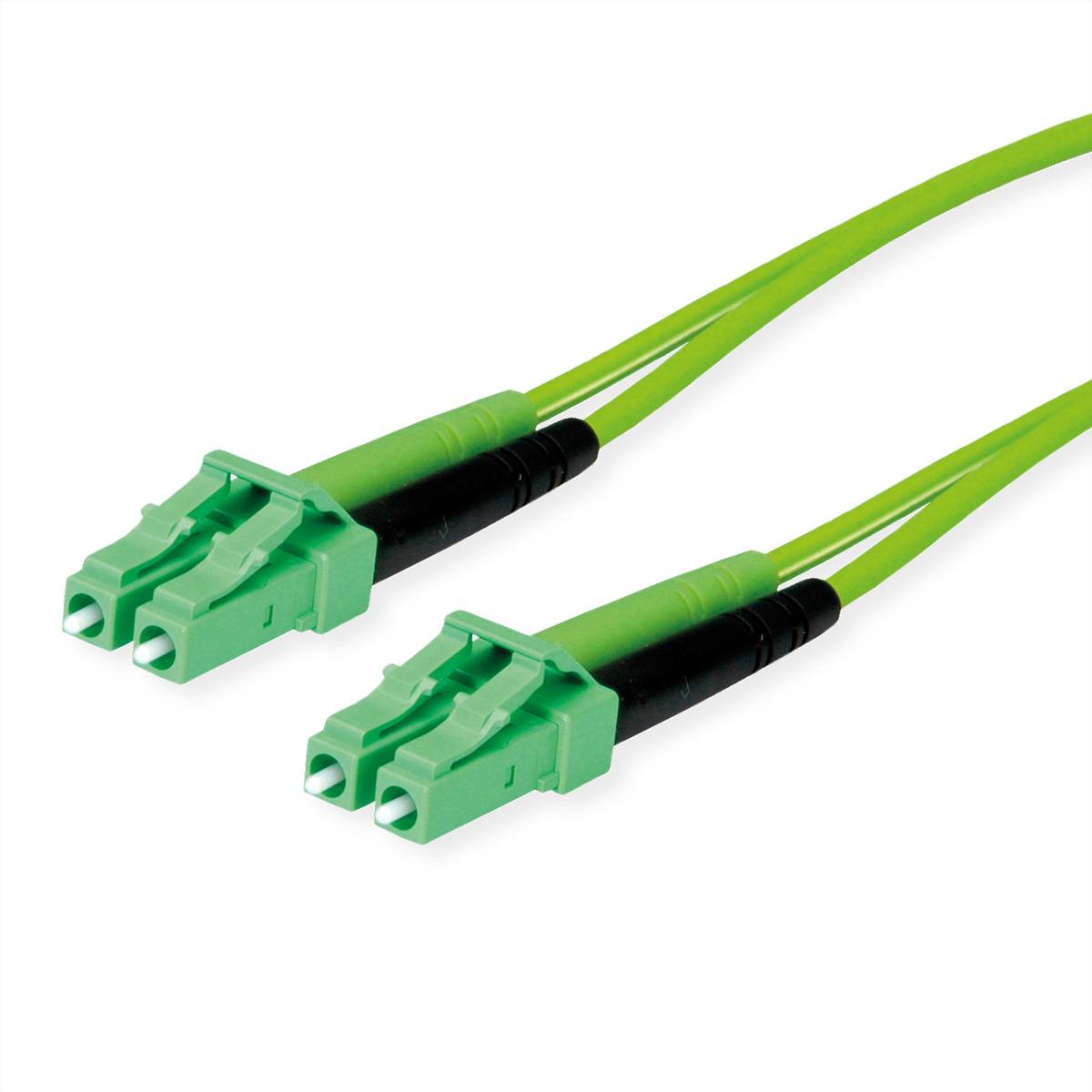 TELEGÄRTNER LWL Rangierkabel 2x G50/125 OM5, 1x LC Duplex - 1x LC Duplex, grün, 10m