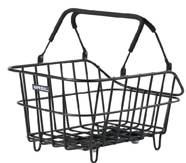Basil Fahrradkorb Cento Alu mit Zielbefestigung 14 Liter 39 x 24 x 15 – Schwarz