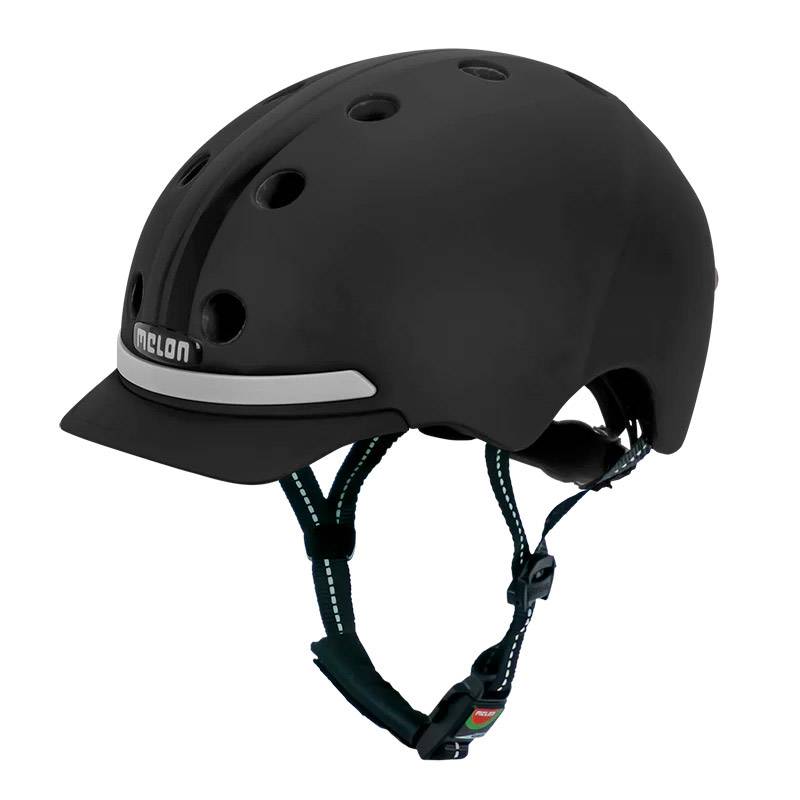 Melonenhelm mit Beleuchtung E-Serie Black Ice M-L