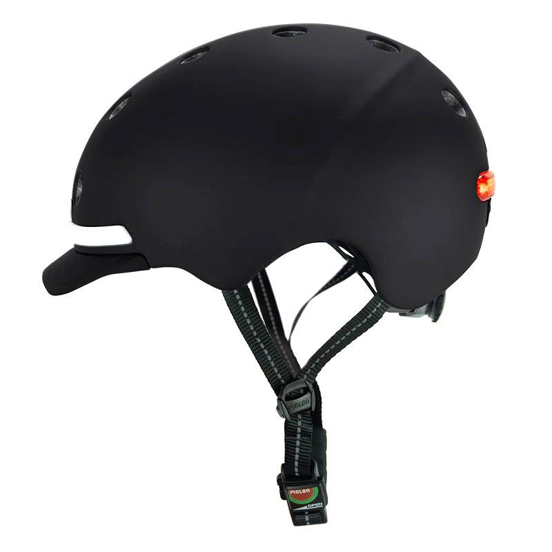 Melonenhelm mit Beleuchtung E-Serie Black Ice M-L