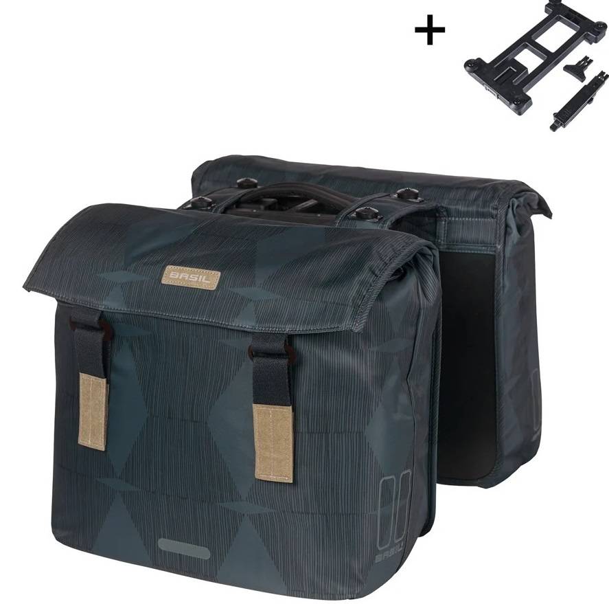 Basil Doppelte Fahrradtasche Elegance Mik 40-49 Liter – Kombiblau