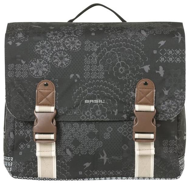 Basil Doppelte Fahrradtasche Bohème Mik 35 Liter – Schwarzkohle