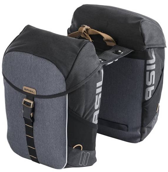 Doppeltasche Basil Miles MIK 34 Liter 13 x 26 x 35 cm - Schwarz/Grau