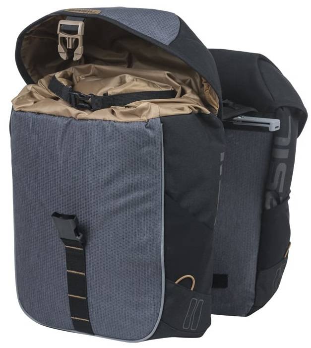 Doppeltasche Basil Miles MIK 34 Liter 13 x 26 x 35 cm - Schwarz/Grau