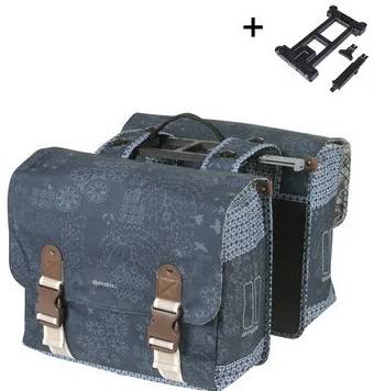 Basil Doppelte Fahrradtasche Bohème Mik 35 Liter – Indigoblau