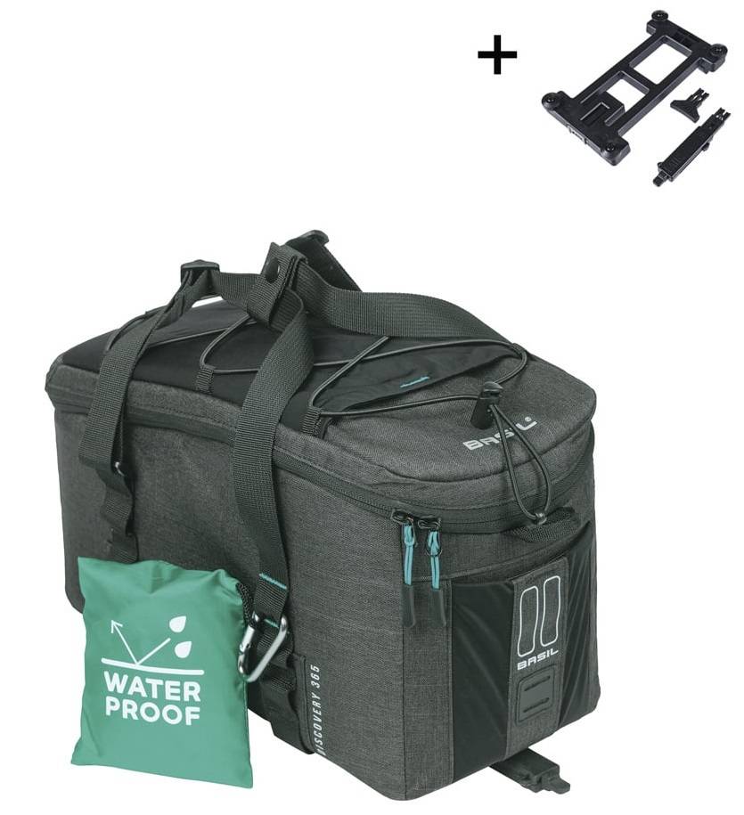 Gepäckträgertasche Basil Discovery 365D MIK 9 Liter 34 x 16 x 18 cm - schwarz