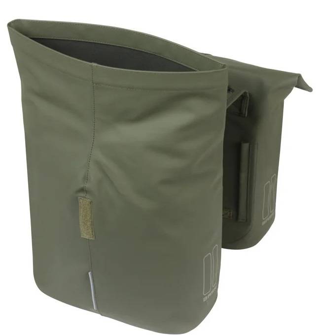 Basil Doppelte Fahrradtasche City Mik 28 - 32 Liter - Moosgrün