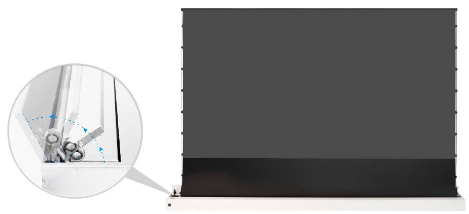 celexon UST Hochkontrast Bodenscheren Leinwand - HomeCinema Plus, 80" weiß