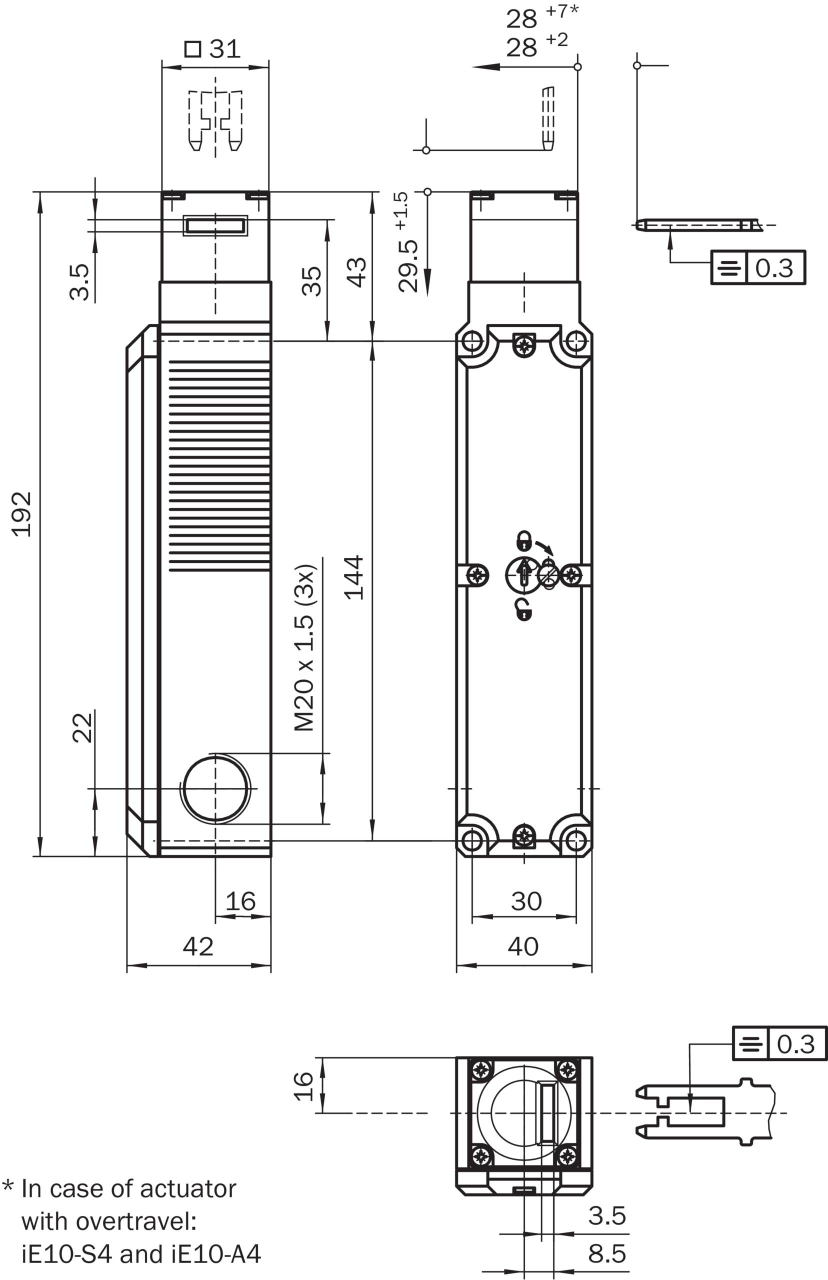 Sick i10-M0453 Lock Sicherheitszuhaltung 6029934