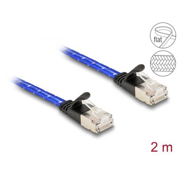 Delock Netzwerkkabel - RJ-45 (M) zu RJ-45 (M) - 2 m - U/FTP - CAT 6a - ohne Hake