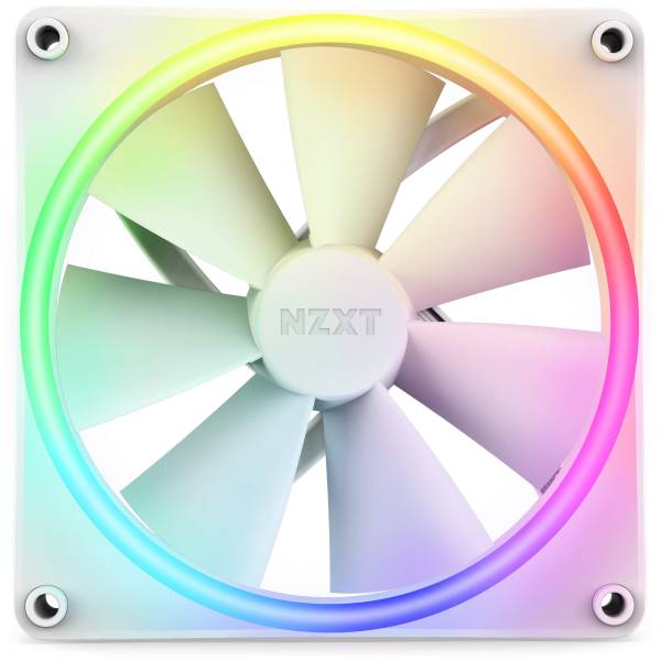 NZXT F140 RGB DUO - Gehäuselüfter, Weiß (140mm, 20x LED) RF-D14SF-W1