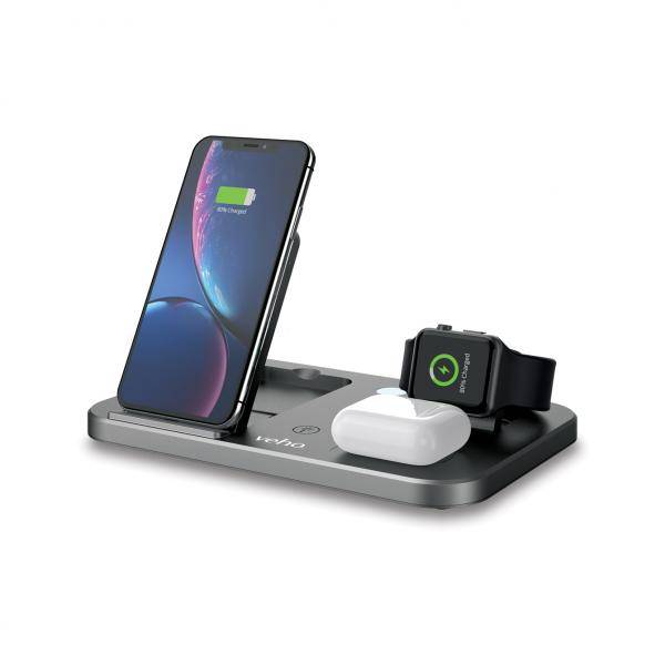 Veho DS-7 Qi - Drinnen - Kabelloses Aufladen - Silber