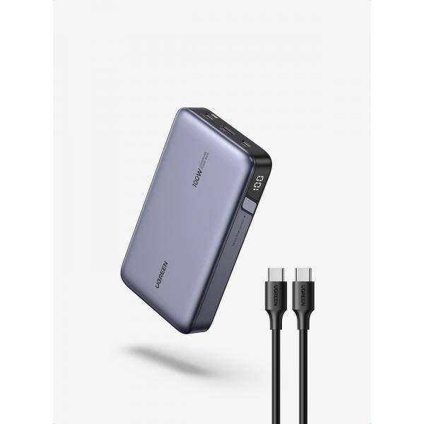 Ugreen Nexode - Powerbank - 20000 mAh - 72 Wh - 100 Watt - 6 A - PD 3.0, PD 2.0, QC 3.0, QC 2.0, Apple 2.4A, USB BC...