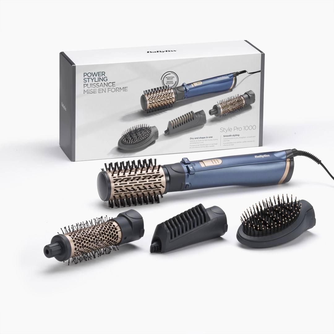 BaByliss AS965E, Heißluftbürste, Warm, Scrollleiste, Alle Haare, Lang, Medium, trockenes Haar