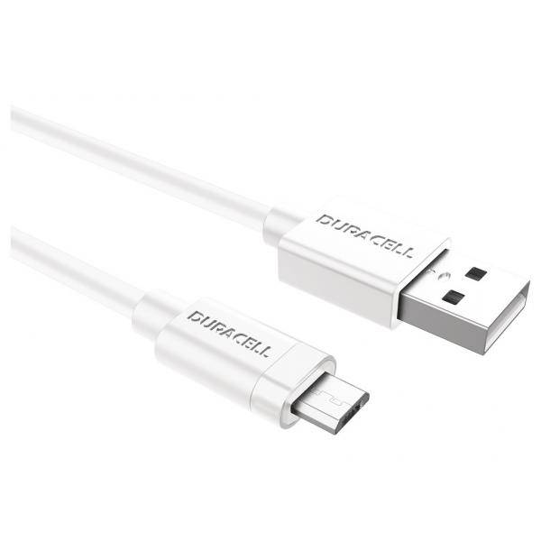 Duracell USB5023W - 2 m - USB A - Micro USB A - 2.0 - White