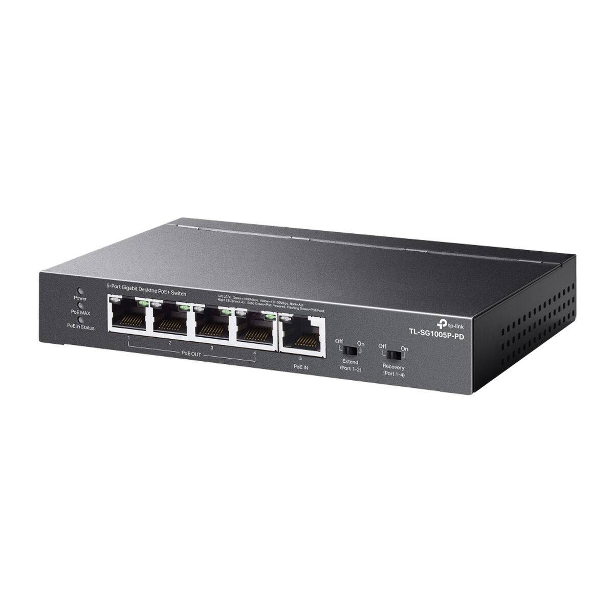 TL-SG1005P-PD V1 - Switch - unmanaged - 4 x 10/100/1000 (PoE+)
