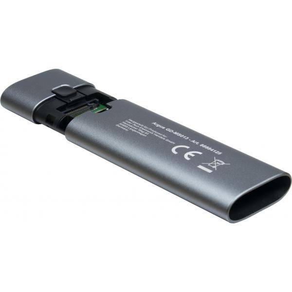 Inter-Tech Festplattengehäuse GD-MS013 M.2 113x37x12mm grau Multimedia-Technik Externe Gehäuse