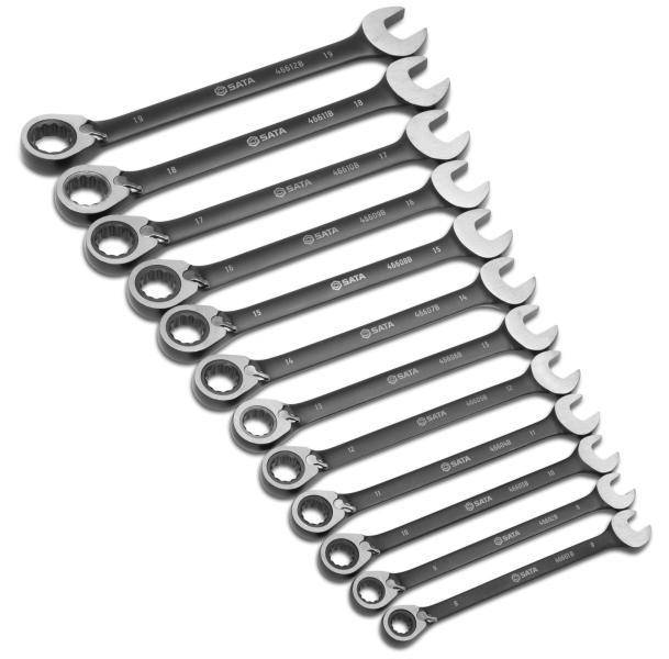 SATA Ratschen-Ringmaulschlüssel Set mit Richtungswechsel, 12-teilig
