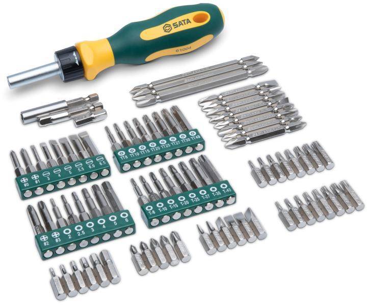 SATA Ratschenschraubendreher-Satz, 80-teilig
