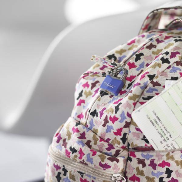 20 mm breites Vorhngeschloss mit massivem Aluminiumgehuse und Abdeckung - versch