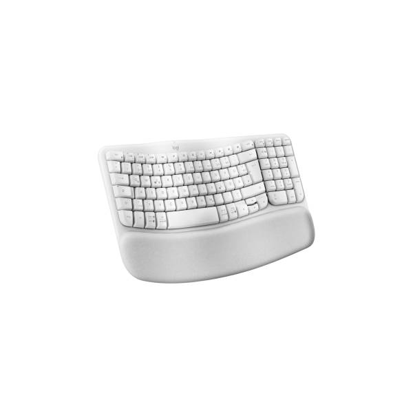 Logitech Wave Keys Tastatur kabellos 2,4 GHz Bluetooth LE QWERTZ Deutsch Off-White