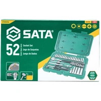 SATA 1/4" Steckschlüssel Satz 6-Kant, 52-tlg. SATA 1/4" Steckschlüssel Satz 6-Kant, 52-tlg.