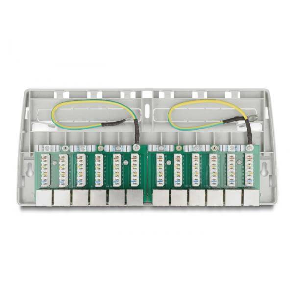 Delock Patch Panel - geeignet für Wandmontage, under table mountable - CAT 6a -