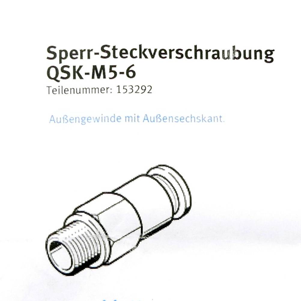 FESTO Sperr-Steckverbindung 153292 (QSK-M5-6)
