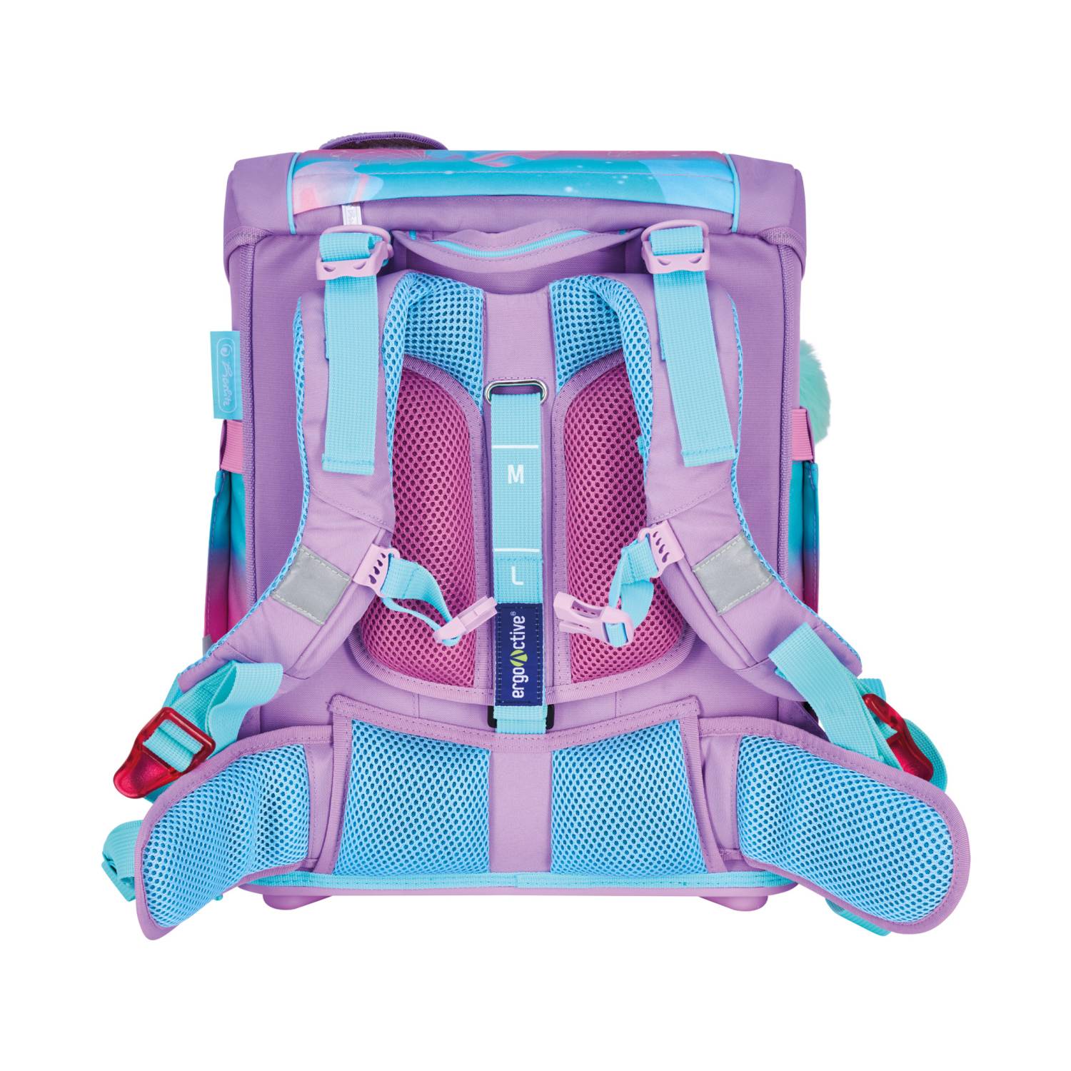 Herlitz FiloActive XL Plus Ocean Lights Schulranzen-Set Mädchen Polyester Blau, Pink