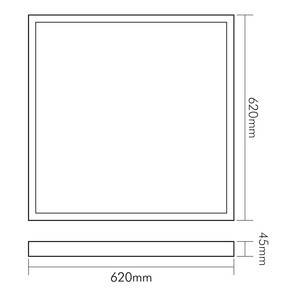 nobilé LED-Deckenleuchte Panel Aufbau 624x624 UGR< weiß 840