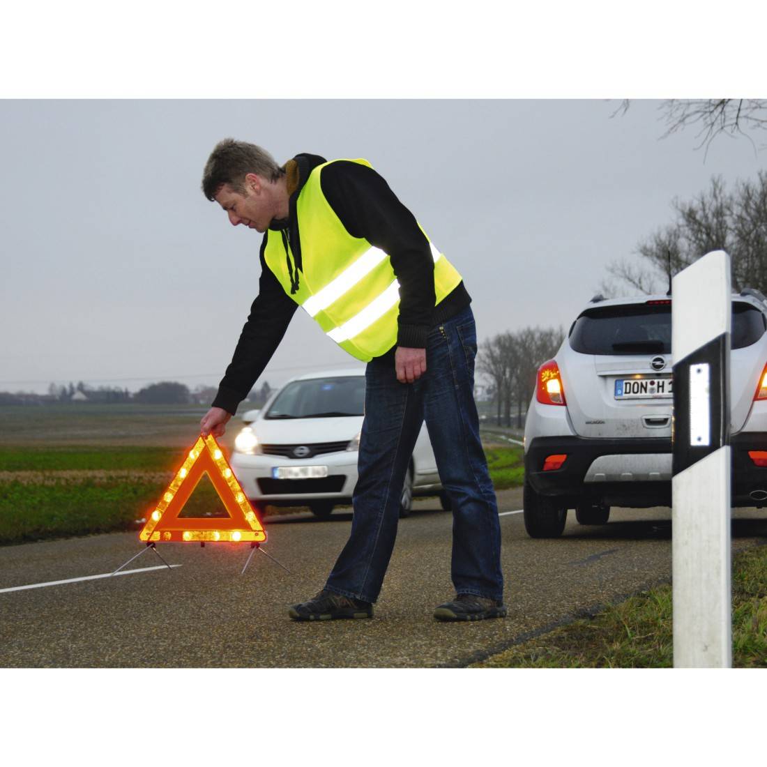 hama 00178133 Warnweste "Automotive", Neongelb