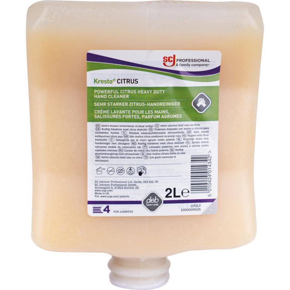 SC Johnson Hautreiniger Kresto® Citrus, für starke Verschmutzungen 2 l/Kartusche