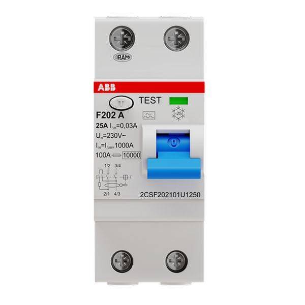 FI-Schutzschal. 2P F202 A-25/0.03 UTypA 25A 30mA K.48St