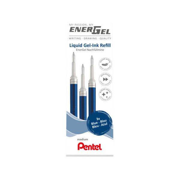 Pentel - GELRIPS FILLING PENTEL LR7 ENGELGEL M 3ST BLAU | Blasen Sie ein 3 Stück