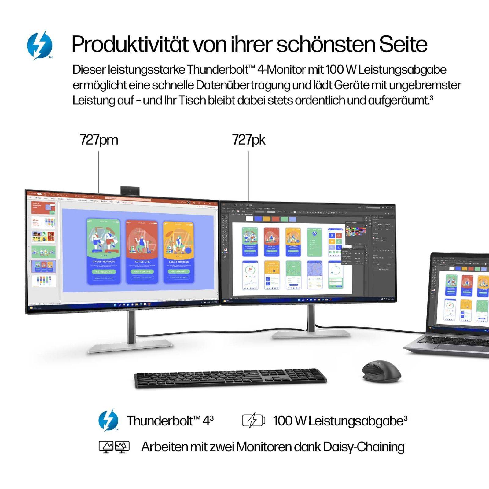 HP Series 7 Pro 4K Thunderbolt 4 Monitor - 727pk - 68,6 cm - 27"Projekt