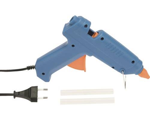 Heißklebepistole Profi 60 W blau inkl. 2 Klebesticks