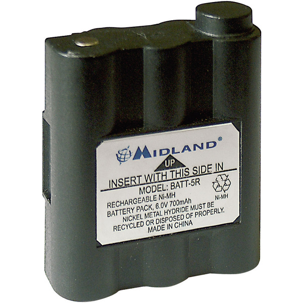 Batterie pour talkies-walkies NiMH 6 V Midland C784 700 mAh