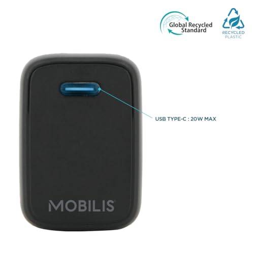 Mobilis Netzteil - schnell - 20 Watt - PD/PPS (24 pin USB-C) - Schwarz - Europa