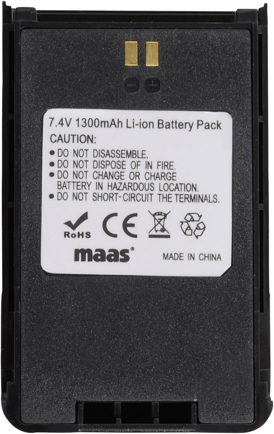 MAAS Elektronik ersetzt Original-Akku (Original) MAASPT819 Funkgeräte-Akku 7.4 V 1300 mAh