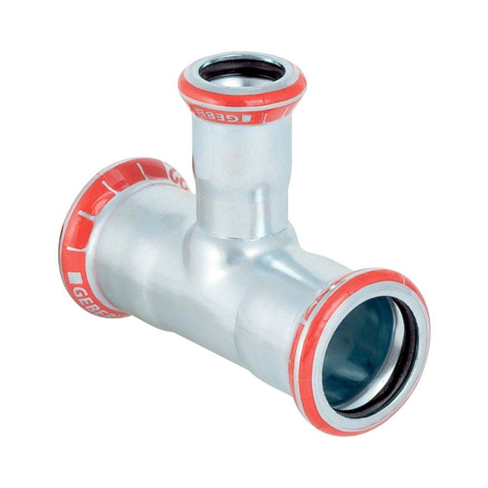 GEBERIT Mapress C-Stahl T-Stück reduzier d42-35-42 verzinkt