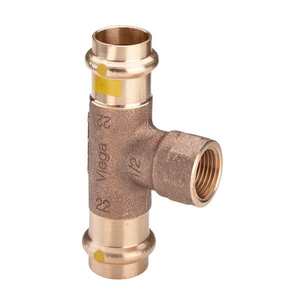 Viega Profipress G T-Stück mit SC-Contur 2617.2 für Gas, d. 28mm x Rp 1/2" 28mm, Rotguss