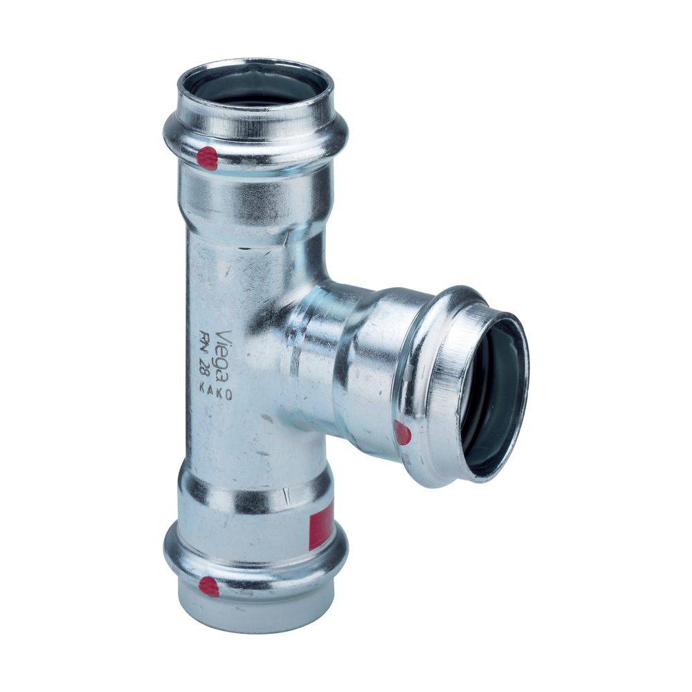 Viega Prestabo T-Stück mit SC-Contur 1118, d. 28mm, Stahl verzinkt