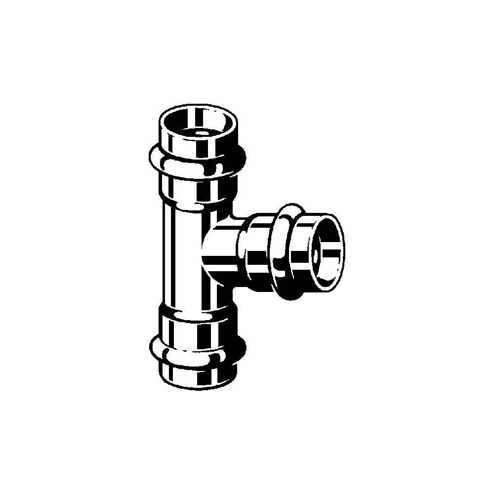 VIEGA T-Stück Sanpress Inox Edelstahl 42mm