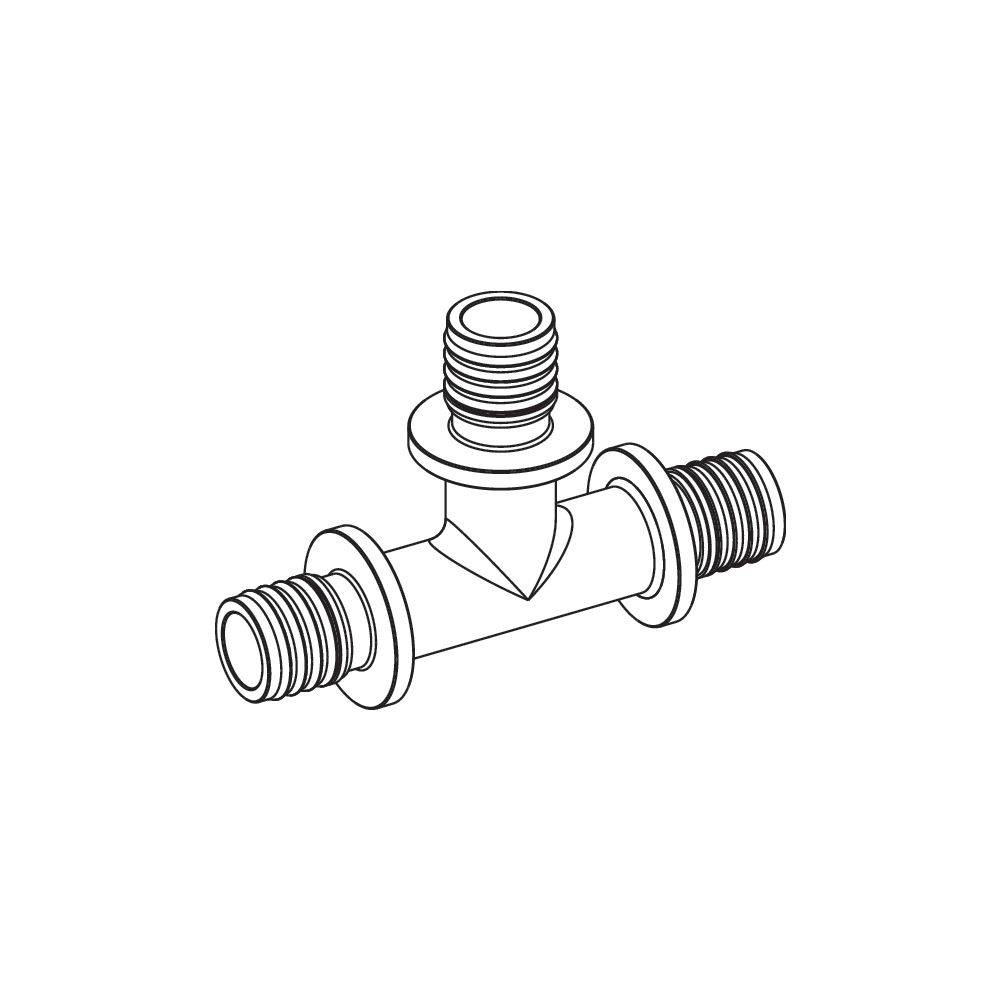TECE T-Stück TECEflex 25x20x20mm, reduziert, Rotguss