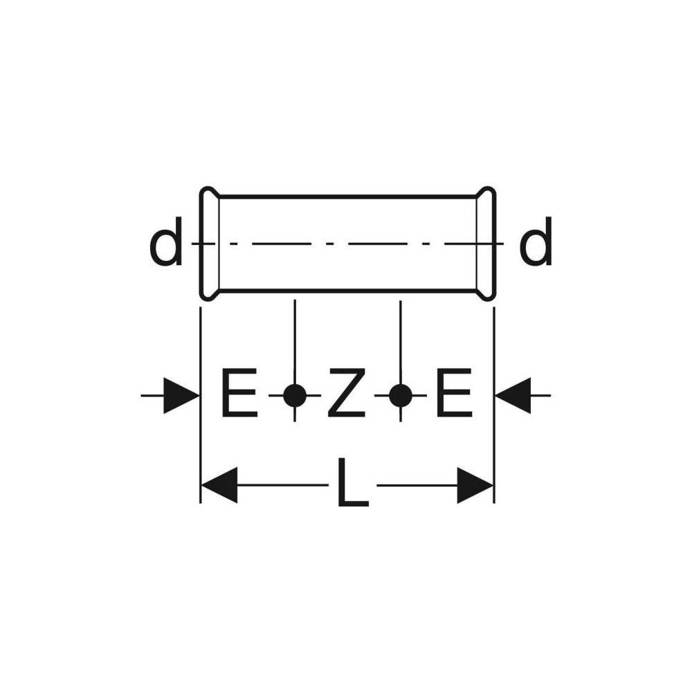 Geberit GE Mapress, Edelstahl, Schiebemuffe, d108mm, 1 Stk.