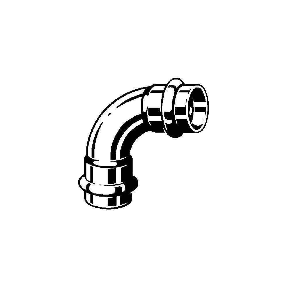 Viega Bogen Profipress S 4516 18mm, 90Grad, Kupfer, SC-Contur