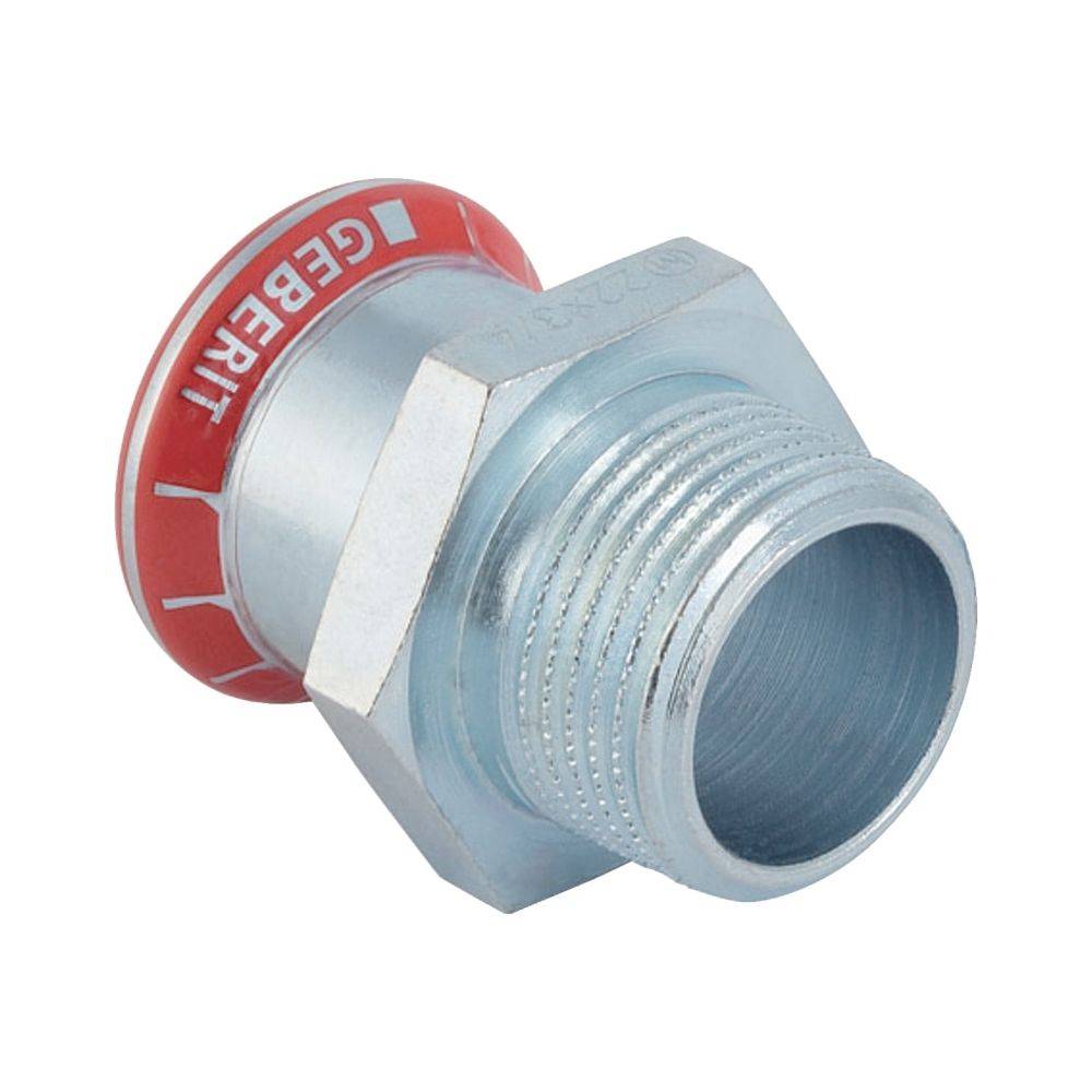 GEBERIT Mapress C-Stahl Übergang mit AG d22-R1/2 verzinkt